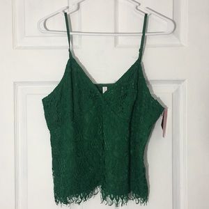 NWT Green Lace Tank